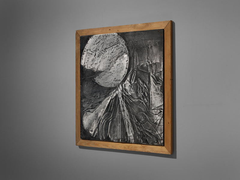 Lorenzo Burchiellaro Abstract Wall Panel in Aluminum and Wood