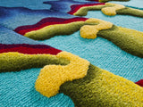 Colorful Triptych Rug in Wool by Tekima