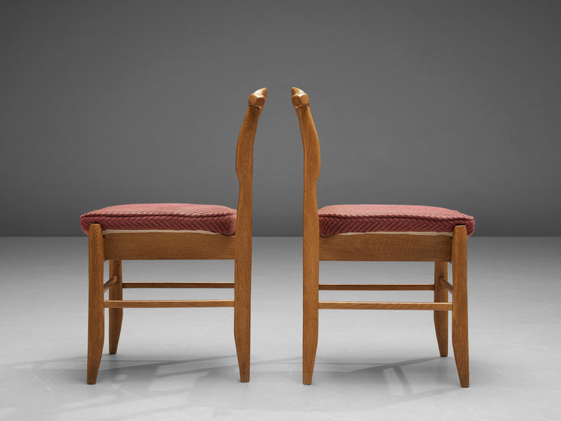 Guillerme & Chambron Dining Chairs Model 'Fumay' in Oak