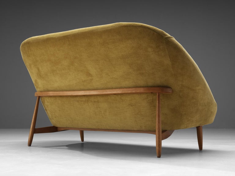 Theo Ruth for Artifort Sofas Model '115' in Yellow Velvet Upholstery