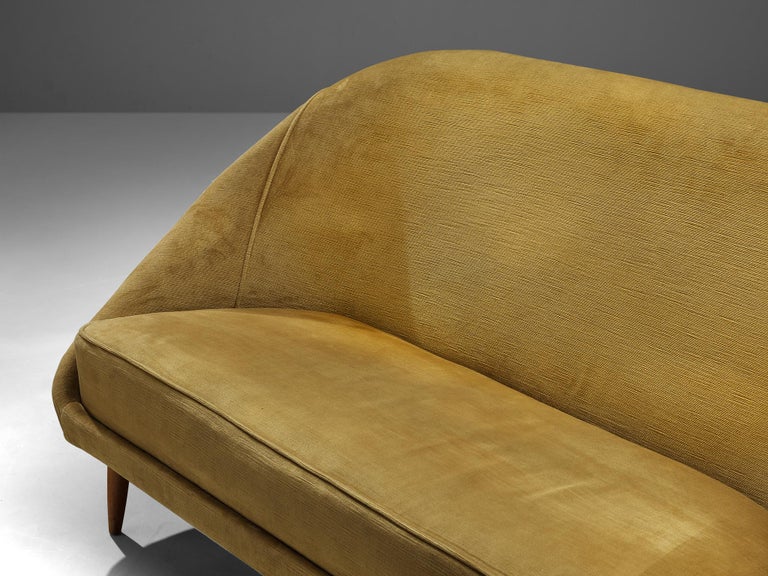 Theo Ruth for Artifort Sofas Model '115' in Yellow Velvet Upholstery