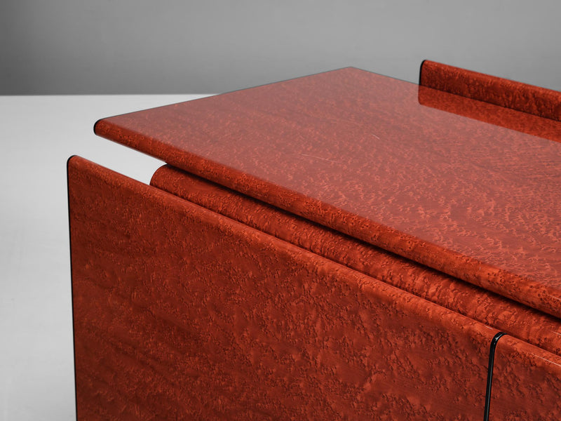 Carlo Marelli & Massimo Molteni 'Tula' Sideboard in Red Stained Birdseye Maple