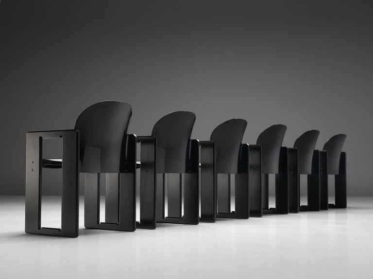Afra & Tobia Scarpa for B&B Set of Six 'Dialogo' Dining Chairs