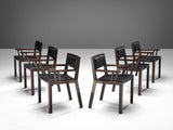 Rare Jean-Michel Wilmotte ‘Grand Louvre’ Set of Six Dining Chairs in Wenge