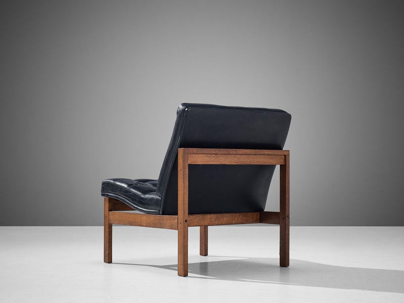 Torben Lind & Ole Gjerløv-Knudsen Pair of Easy Chairs in Oak and Leather