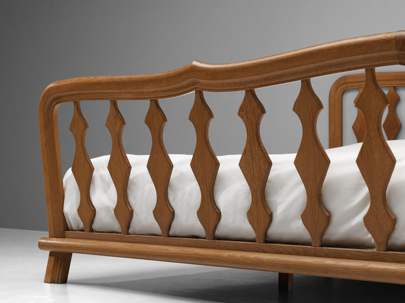 Guillerme & Chambron Double Bed in Solid Oak