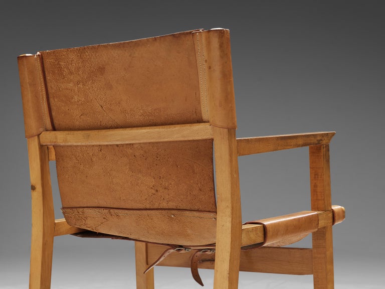 Paco Muñoz Set of Four Riaza Armchairs in Leather