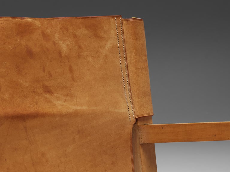 Paco Muñoz Set of Four Riaza Armchairs in Leather