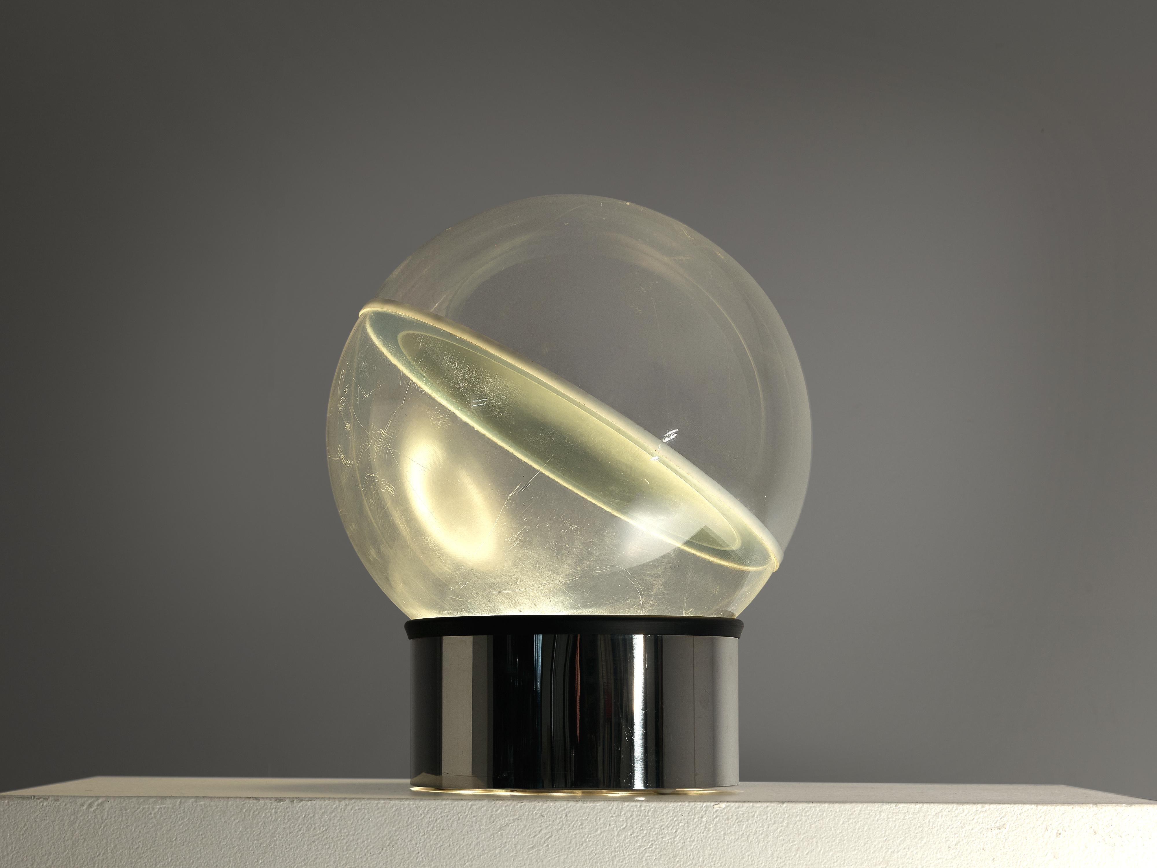 Filippo Panseca for Kartell Table Lamp Model '4044' in Chrome and Neon