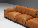 Mario Marenco for Arflex Sofa in Cognac Leather
