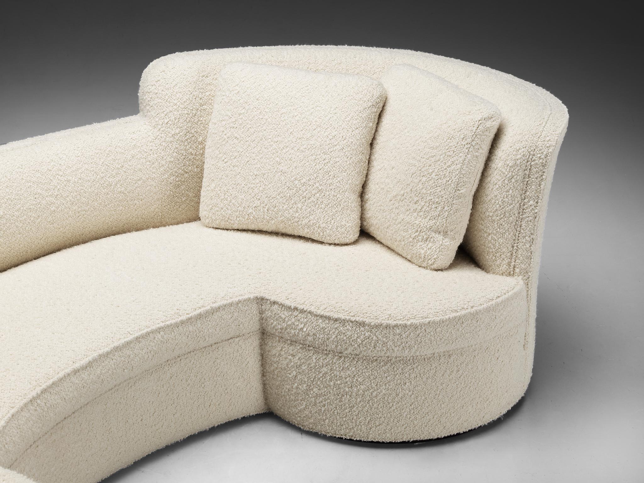 Edward Wormley for Dunbar 'Oasis' Sofa in White Boucle