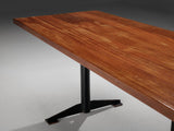Wim Den Boon Dining Table in Mahogany and Black Lacquered Steel