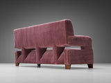 Rare Studio B.B.P.R. Sofa in Purple Mohair