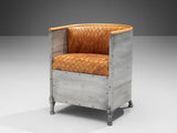 Mats Theselius for Källemo Ab Pair of Armchairs in Leather and Aluminum