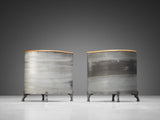 Mats Theselius for Källemo Ab Pair of Armchairs in Leather and Aluminum