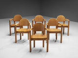 Rainer Daumiller Set of Six Armchairs in Pine
