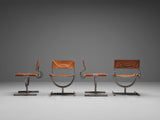 Afra & Tobia Scarpa ‘Benetton’ Chairs in Leather and Steel