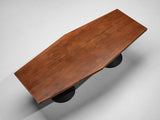 Wim den Boon Dining Table in Solid Mahogany and Metal