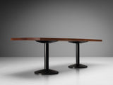 Wim den Boon Dining Table in Solid Mahogany and Metal
