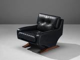 Franz Sartori for Flexform Pair of Armchairs in Black Leather