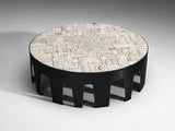 Pia Manu Handcrafted Coffee Table in Travertine