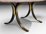 Osvaldo Borsani & Eugenio Gerli for Tecno Oval Dining Table in Marble and Steel