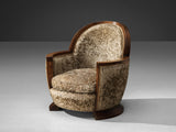 Gabriel Englinger Pair of Art Deco Lounge Chairs in Velvet Upholstery