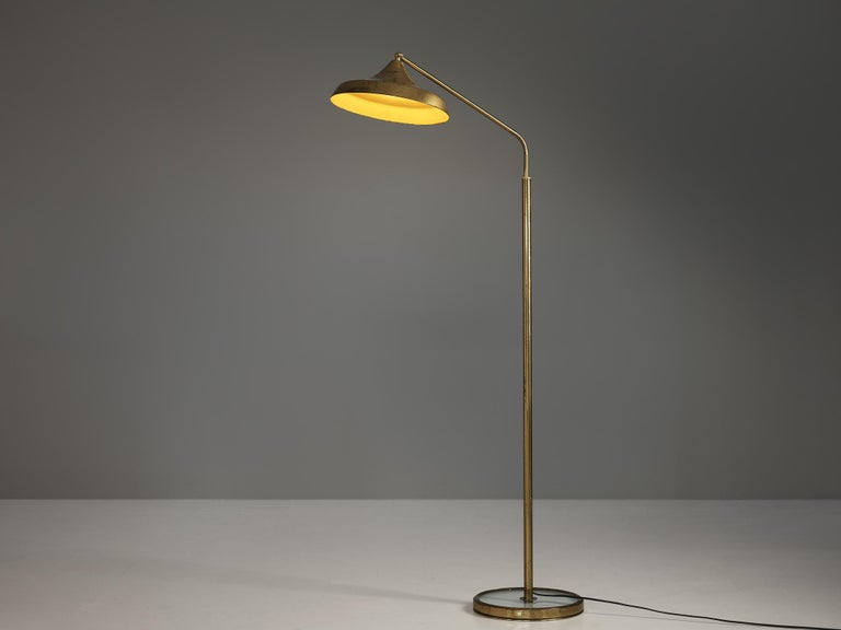 Fontana Arte Floor Lamp in Brass and Glass