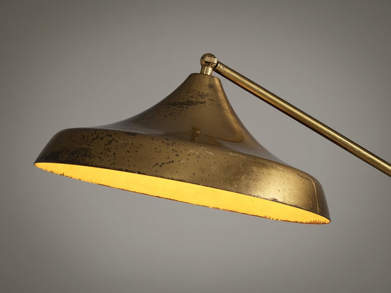 Fontana Arte Floor Lamp in Brass and Glass