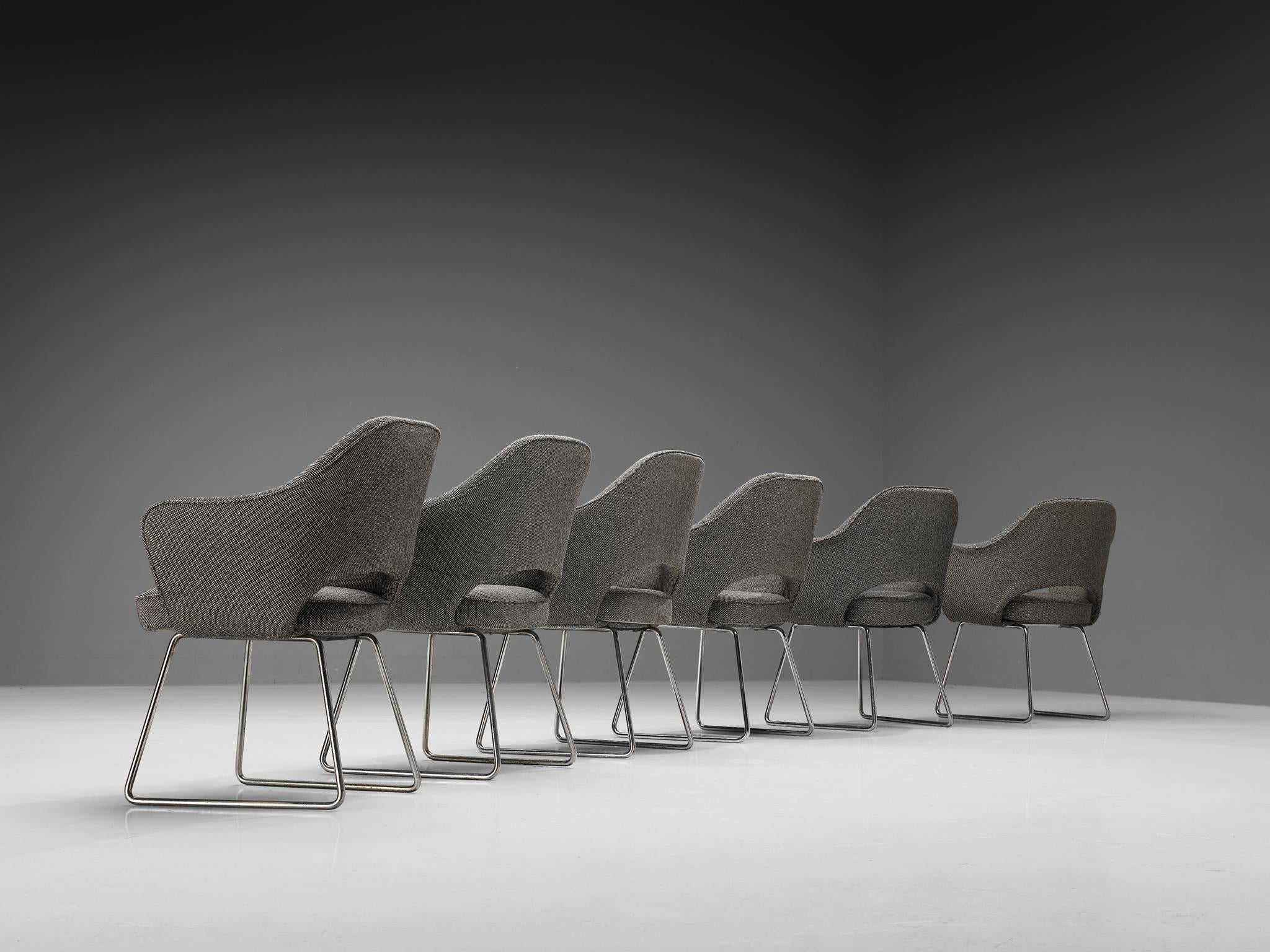 Eero Saarinen for Knoll Set of Six ‘Conference’ Armchairs of UNESCO Paris