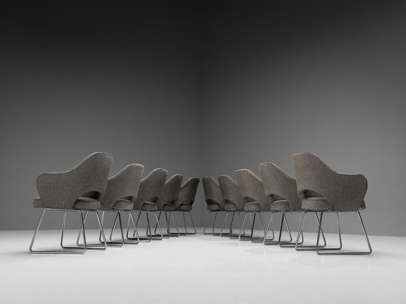 Eero Saarinen for Knoll Set of Ten ‘Conference’ Armchairs of UNESCO Paris