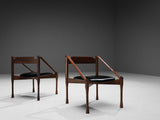 Giulio Moscatelli Pair of Armchairs in Walnut