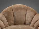 Pierre Cardin Pair of Lounge Chairs in Champagne Gold Velvet