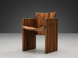 Rare Giuseppe Rivadossi Hand Carved Armchair in Walnut