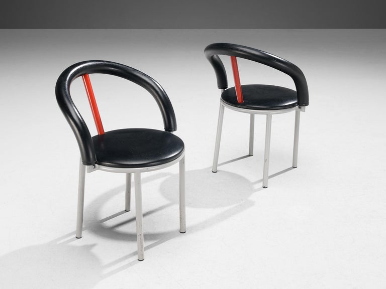 Anna Anselmi for Bieffeplast Pair of 'Alpha' Dining Chairs