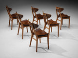 Richard Jensen and Kjaerulff Rasmussen Set of Six Dining Chairs in Mahogany