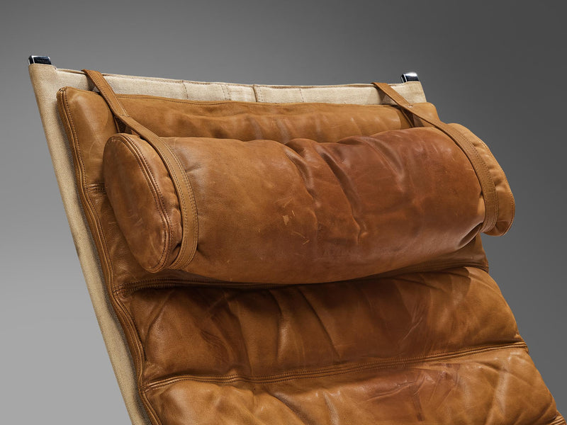 Kastholm & Fabricius Early 'Grasshopper' Lounge Chair in Cognac Leather