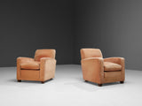 Guglielmo Ulrich Pair of Lounge Chairs in Pink Velvet Upholstery