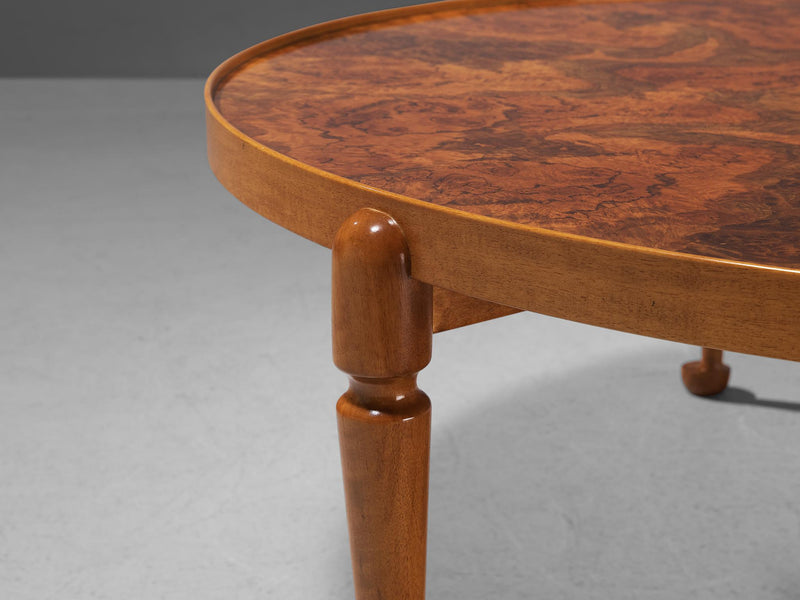 Josef Frank for Svenskt Tenn 'Model 2139' Coffee Table in Walnut Burl