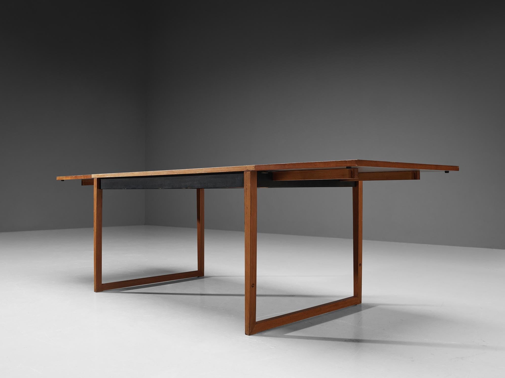 Extremely Rare Knud Vodder for Niels Vodder Dining Table in Oregon Pine