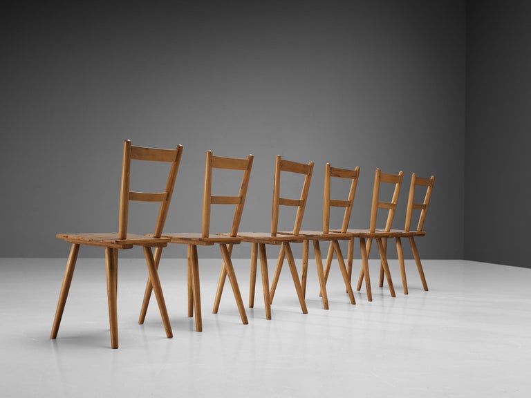 Set of Six Mid-Century Dutch Dining Chairs