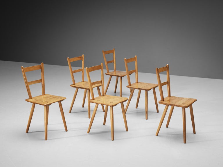 Set of Six Mid-Century Dutch Dining Chairs