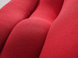 Pierre Paulin for Artifort Three-seater 'ABCD' Sofa in Red Upholstery