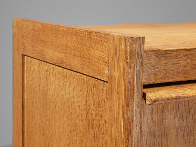 Guillerme & Chambron Cabinet with Secretaire in Solid Oak