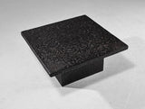 Brutalist Square Coffee Table in Textured Stone Look