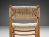 French Pair of Dining Chairs in Ash and Straw