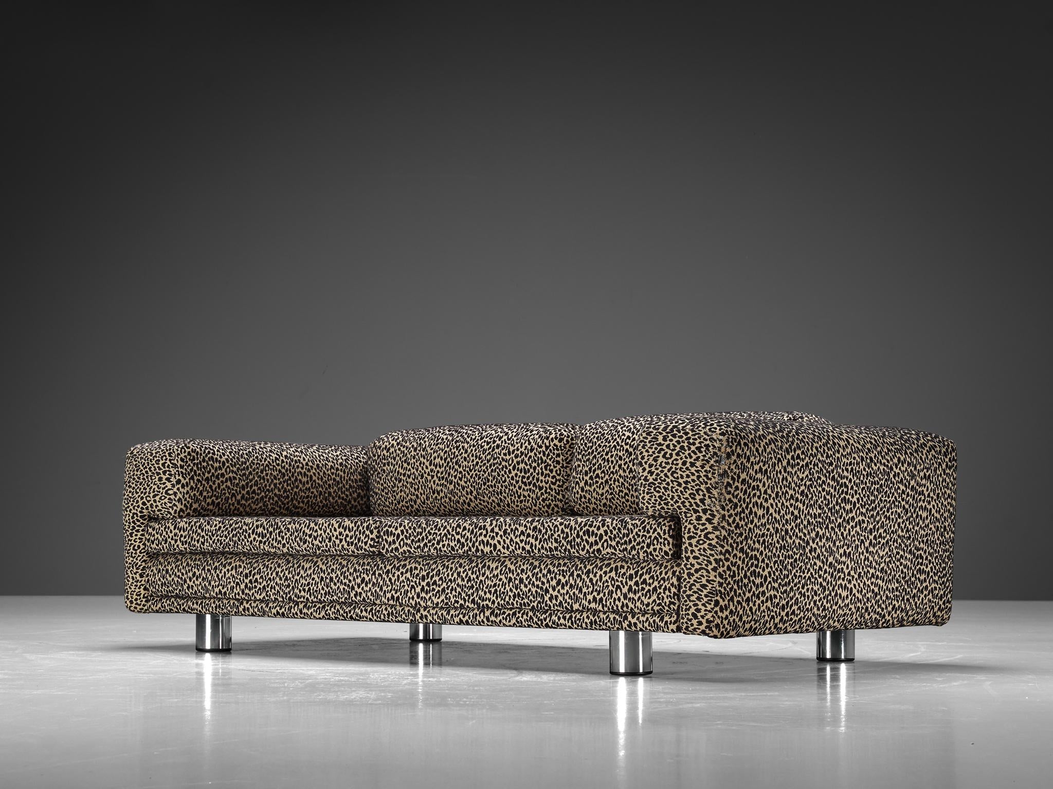 Howard Keith 'Diplomat' Sofa in Leopard Print Upholstery
