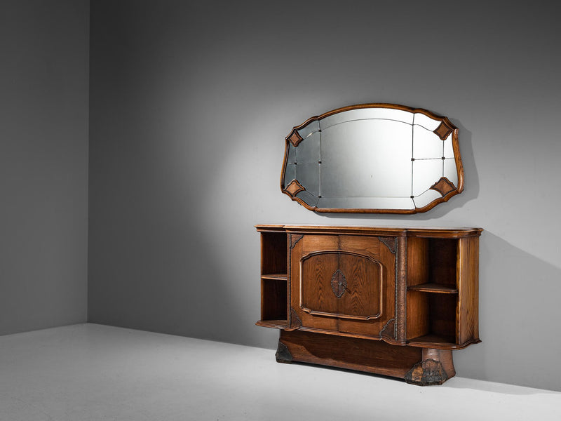 Ernesto Valabrega Large Mirror in Oak