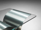François Monnet Coffee Table in Steel and Glass
