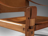 Early Pierre Chapo 'S10X' Armchair in Cognac Leather and Elm